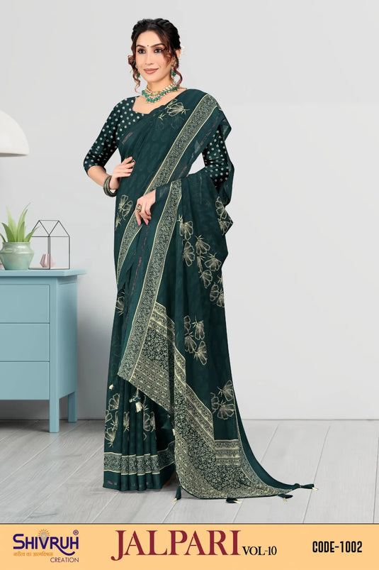 Printed women saree in pastel hues