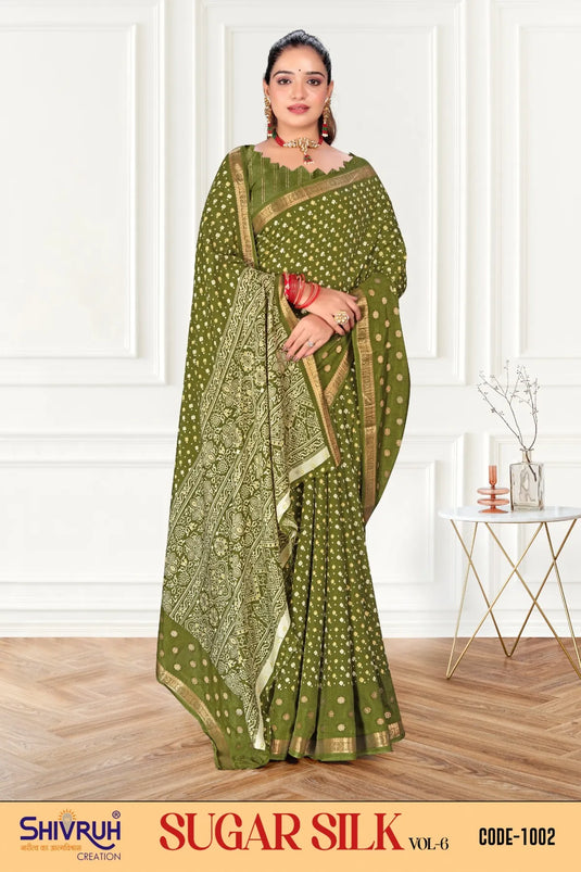 Dola Silk Jacqurad Butta Woven saree for women