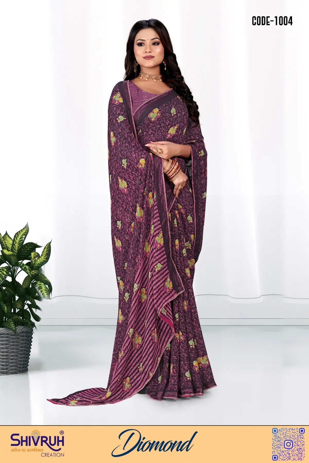 Half saree with fringe hem and embroidered blouse