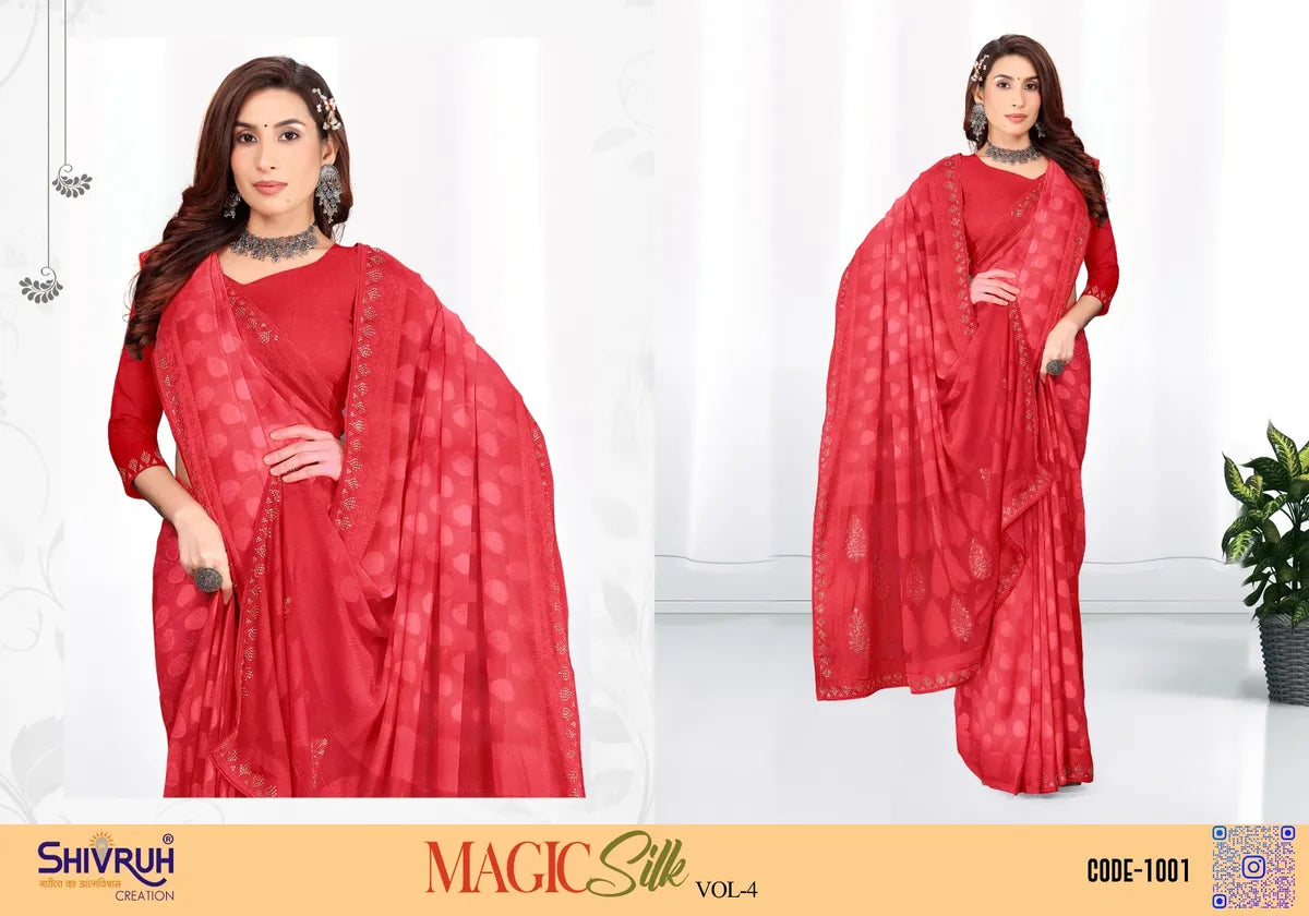 New saree launch in shimmer fabric