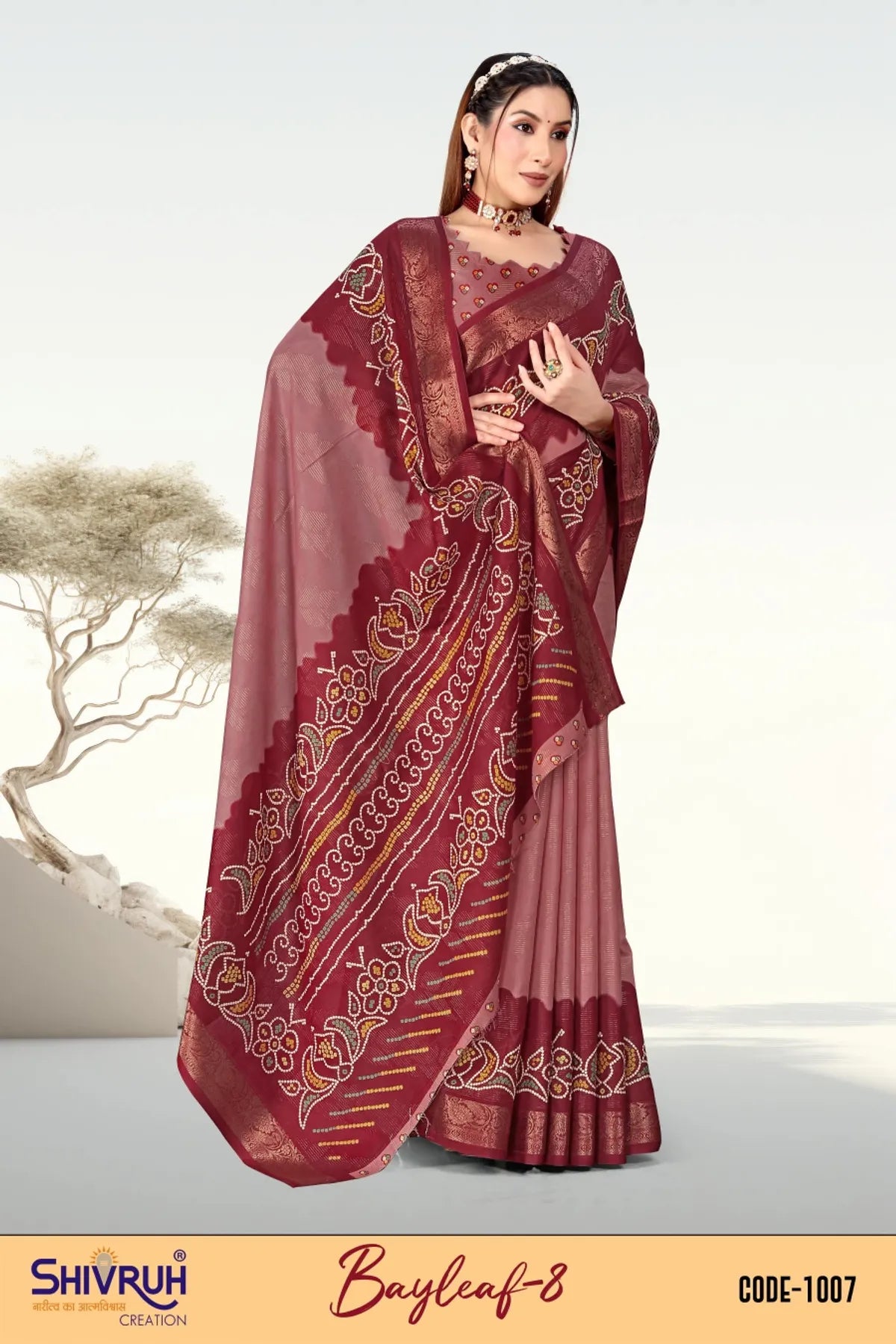 Saree look styled with statement accessories