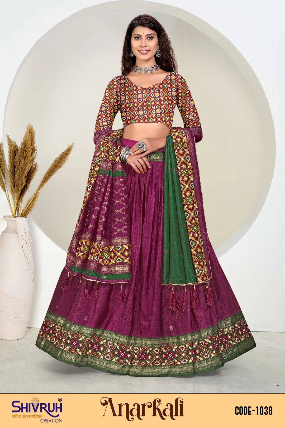 Lehriya saree in royal purple for weekend celebrations