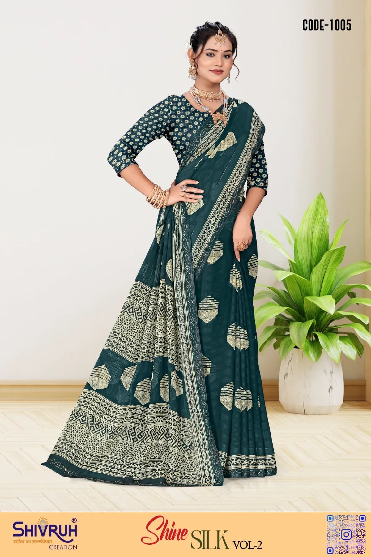Bridal wedding saree in midnight blue velvet