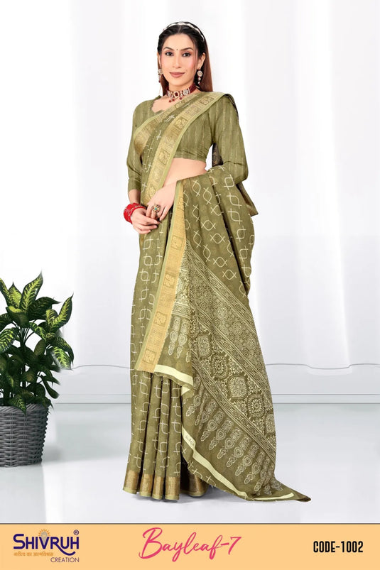 New saree line with chiffon dupatta overlay